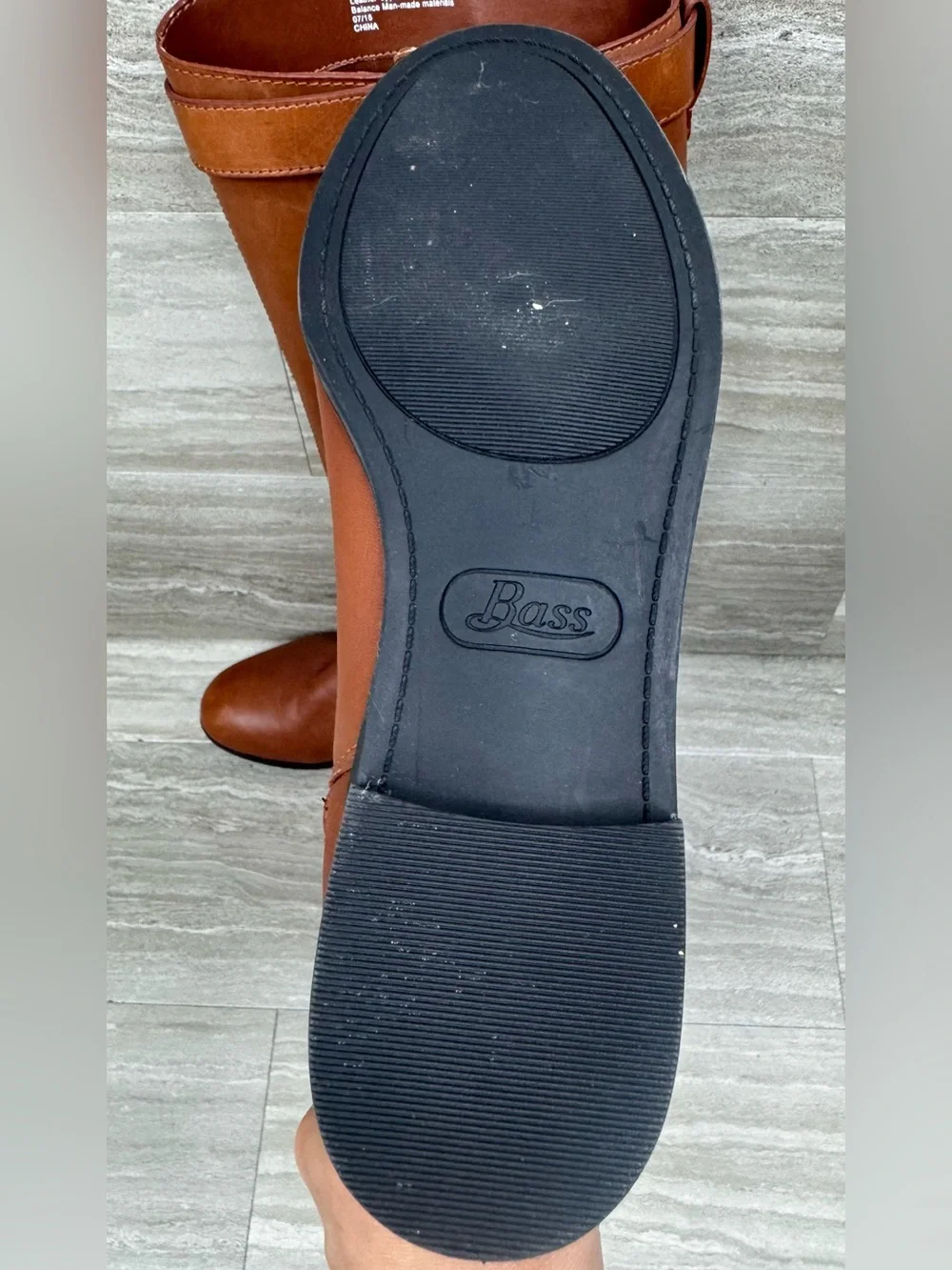 G.H. Bass & Co. Laur Tall Leather Size Zip Buckle Boots Size 6.5